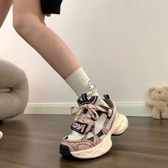 Damen Atmungsaktive Lauf Sneakers mit gepolsterter Sohle und trendigem Design EB