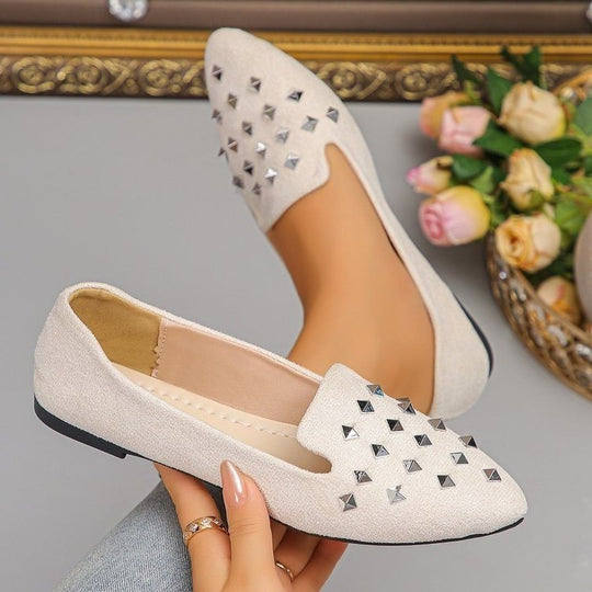 Damen elegante Slipper mit funkelnden Strass-Applikationen EB