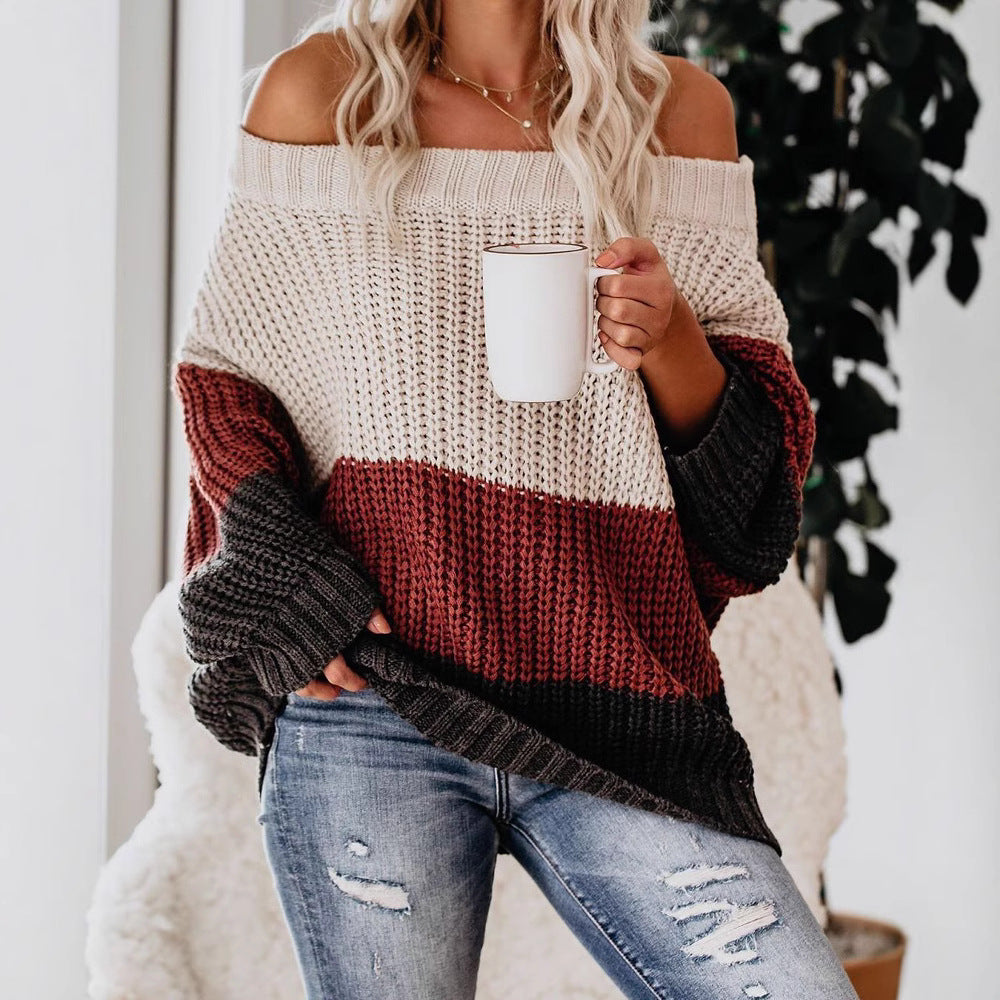 Damen lässiger Strickpullover EB