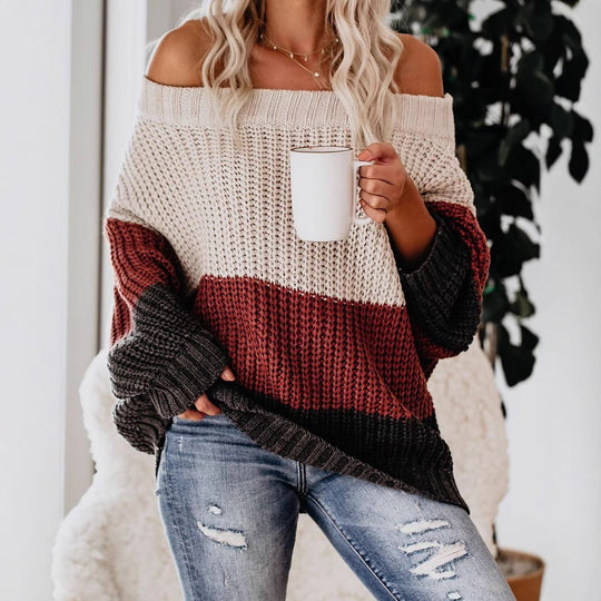 Damen lässiger Strickpullover EB