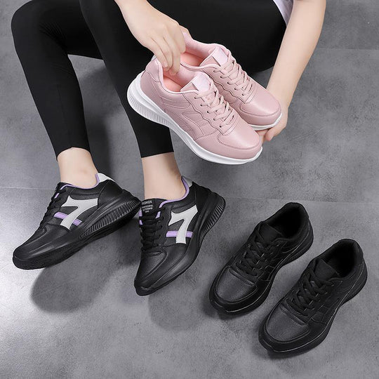 Damen nan modische Plateau-City-Sneaker mit extraweich gepolstertem Fußbett, stoßdämpfender Zwischensohle und sportiver Seitenapplikation EB