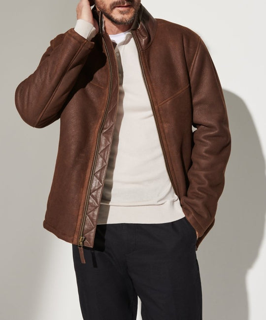 Herren hochwertige jacke mit elegantem Steppdesign EB
