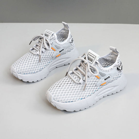 Damen atmungsaktive Sneakers mit stoßdämpfendem Profil und elastischem Schnürsystem EB
