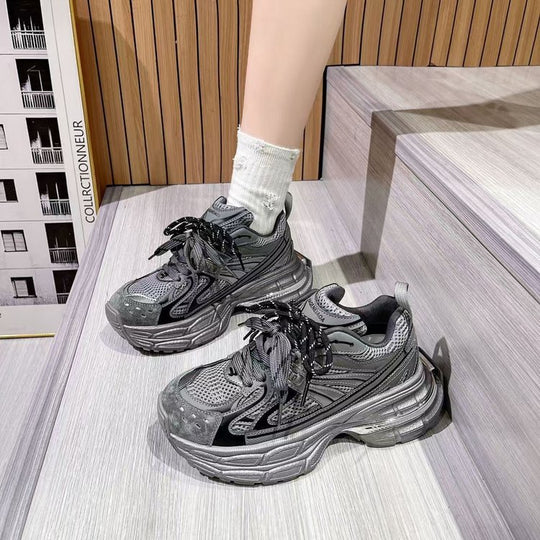 Damen Multifunktionale Sport Sneakers mit stoßdämpfender Sohle und atmungsaktivem Mesh-Obermaterial EB