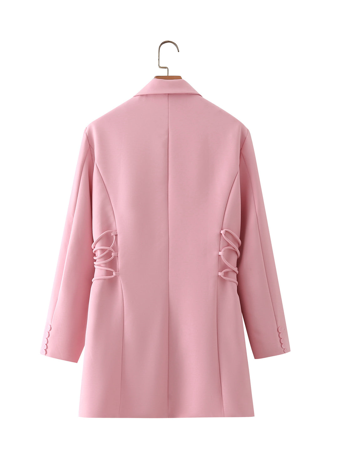 Damen modischer Blazer mit raffinierten Schnüroptiken und praktischen Taschen EB