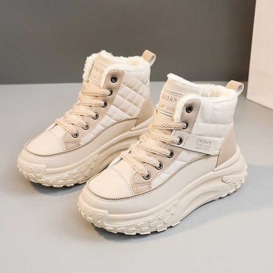 Damen Hohe Sneaker mit kuscheligem Innenfutter und rutschfester Sohle EB