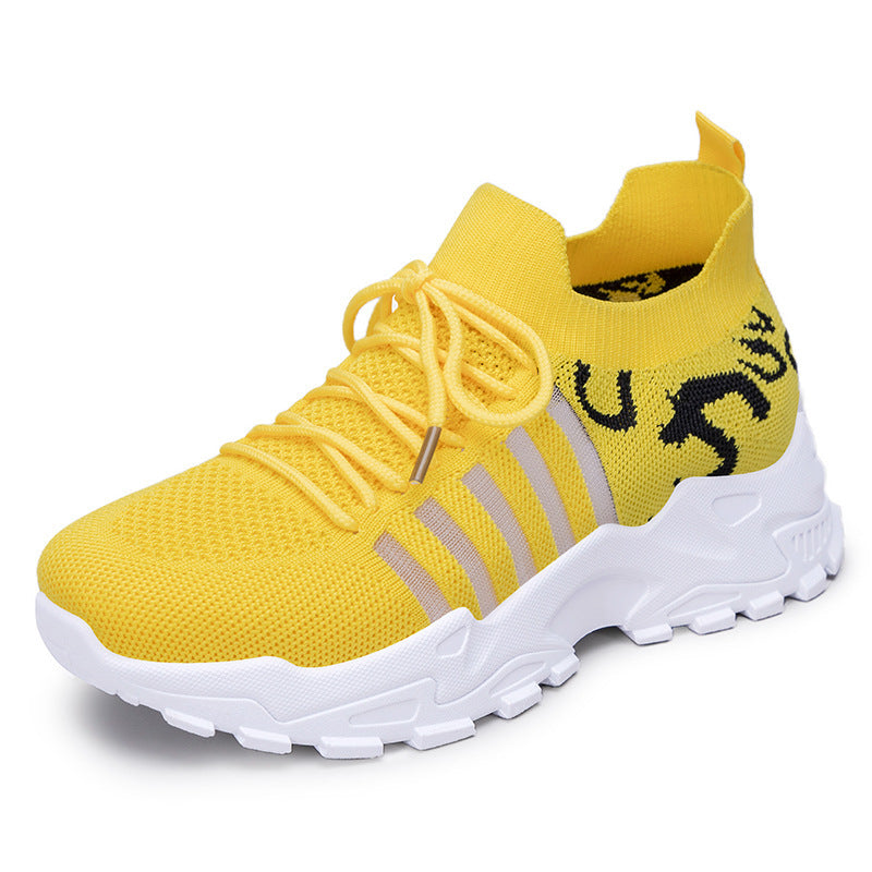Damen Sportliche Strick-Sneaker mit elastischem Einstieg und rutschfester Sohle EB