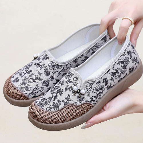 Damen modische Freizeitschlappen mit floralem Design EB