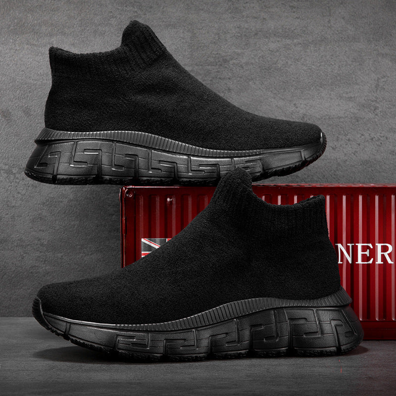 Damen Strick-Sneaker mit elastischem Knöchelabschluss EB