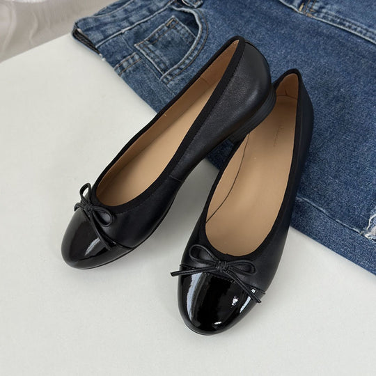 Damen Ballerinas mit zeitlosem Design und eleganter Schleifenapplikation EB
