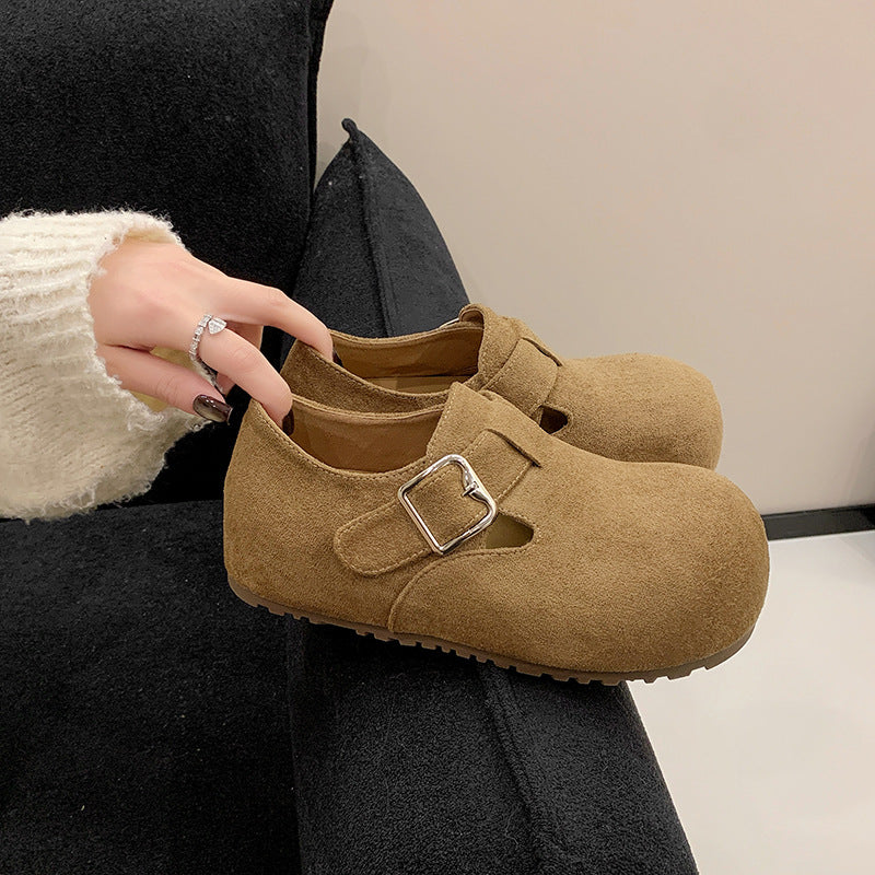 Damen Clogs mit elegantem Schnallenverschluss und weichem Obermaterial EB