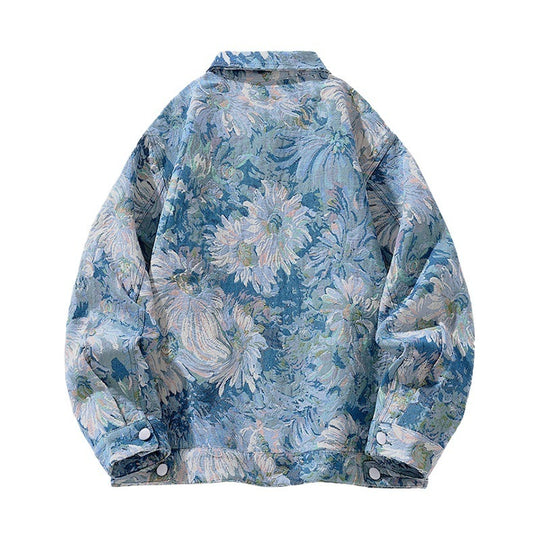 Damen modische Blumenmuster-Jacke EB