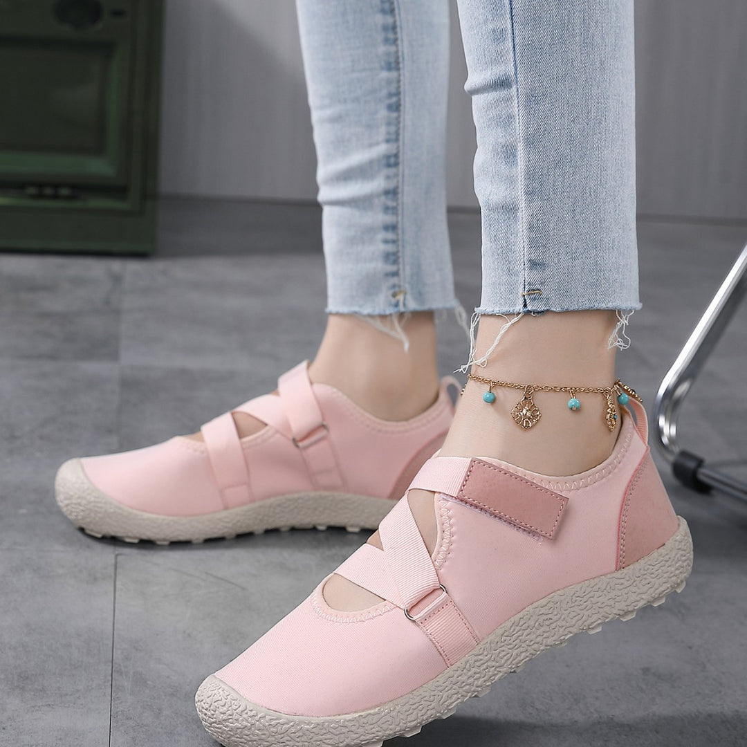 Damen Komfortable und atmungsaktive Aquaschuhe mit verstellbarem Klettverschluss EB