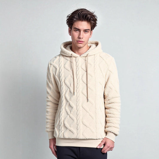 Damen Kuscheliger Fleece-Hoodie mit strukturiertem Design EB
