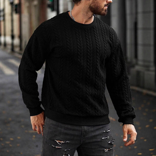 Herren Strickpullover mit strukturiertem Muster EB