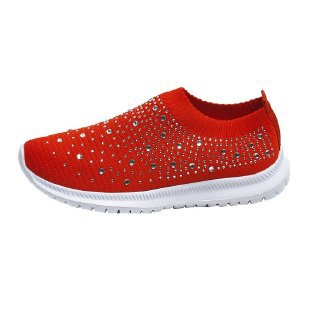Damen Sneaker mit funkelnden Strassdetails und atmungsaktivem Obermaterial EB