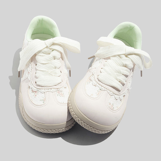 Damen Sneakers mit floralem Design und atmungsaktiver Mesh-Oberfläche EB