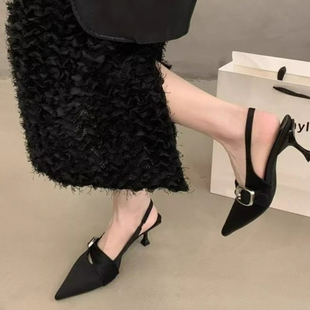 Damen Slingback High Heels mit eleganter Schnalle EB
