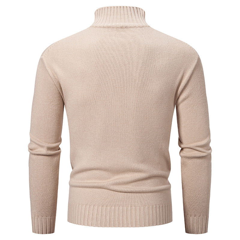 Herren Rollkragenpullover aus grobem Strick EB