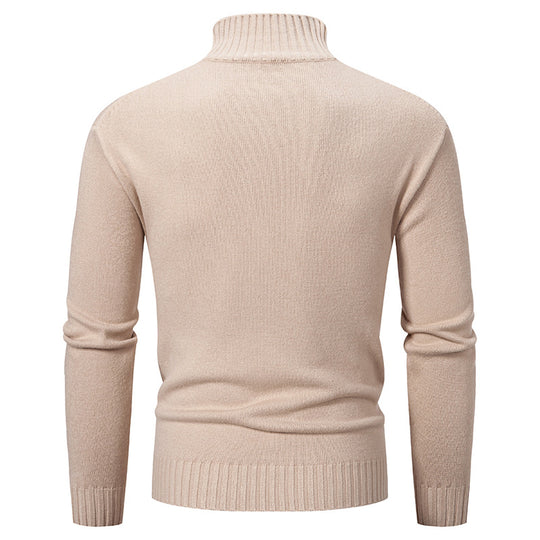 Herren Rollkragenpullover aus grobem Strick EB