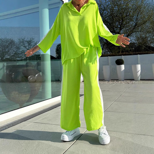 Damen modisches Freizeitanzug-Set mit sportlichem Schnitt EB