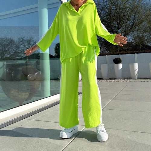 Damen modisches Freizeitanzug-Set mit sportlichem Schnitt EB