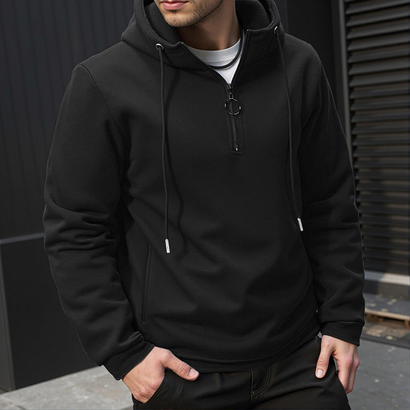 Herren Kapuzenpullover mit modernem Reißverschluss und weichem Innenfutter EB