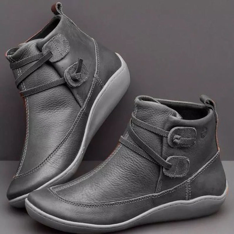 Damen Elegante stiefeletten mit praktischem Schnallen-Design EB