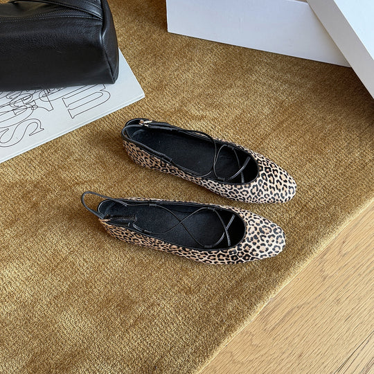 Damen Ballettschuhe im Tierfell-Look EB