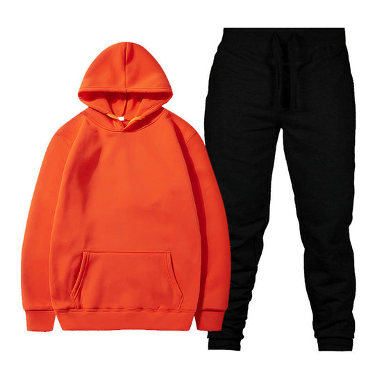 Unisex nan gemütliches Hoodie-Jogginganzug-Set mit Kängurutasche, elastischem Tunnelzugbund und gerippten Bündchen EB