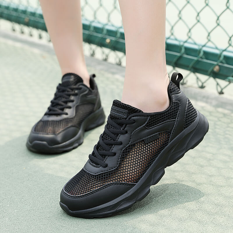 Damen Atmungsaktive Sneakers mit flexiblem Mesh-Obermaterial und Dämpfung EB