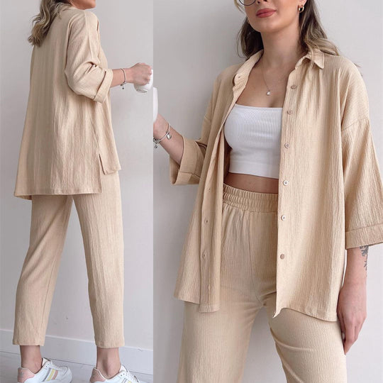 Damen luftiges Freizeit-Ensemble aus atmungsaktivem Stoff EB