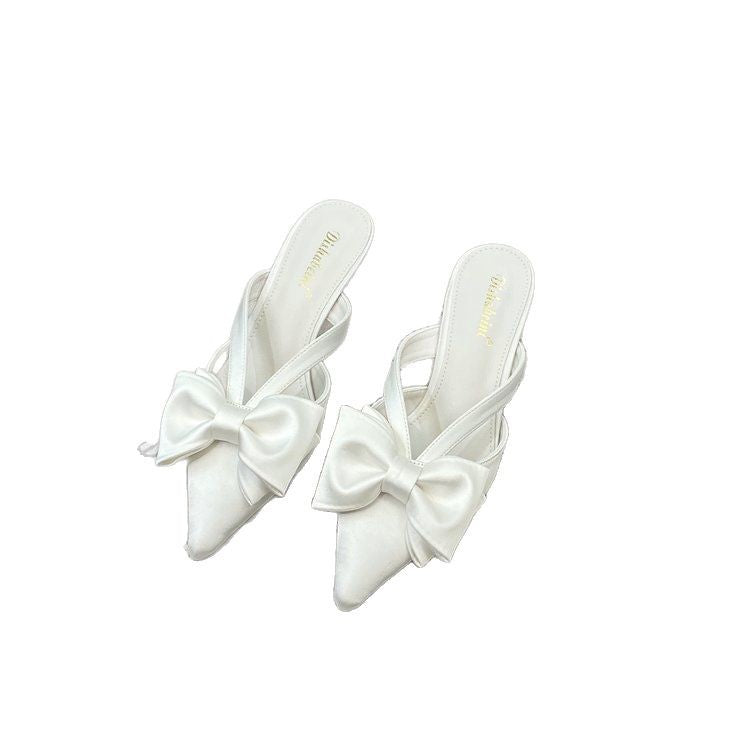 Damen Slingback-Ballerinas mit dekorativem Schleifenakzent EB