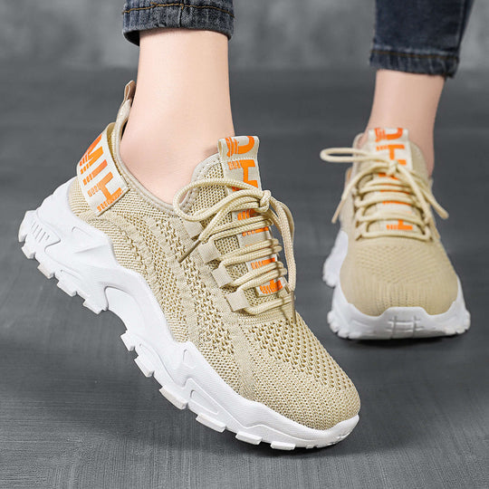 Damen Sportliche Sneaker mit atmungsaktiver Mesh-Oberfläche und Federungssystem EB