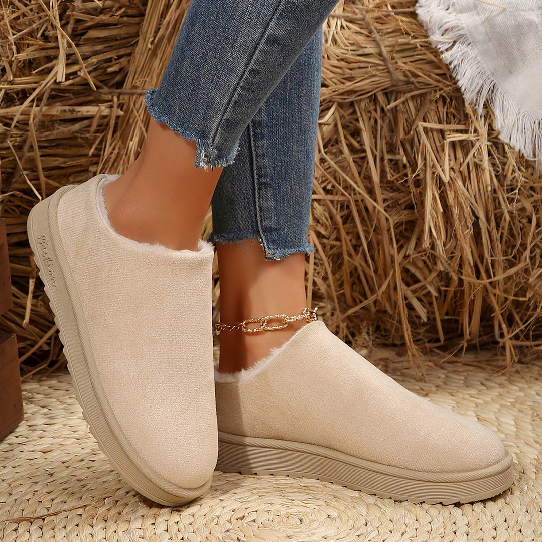 Damen hochwertige Slipper mit weichem Kunstfell und rutschfester Sohle EB