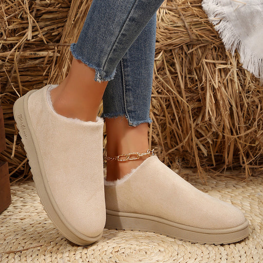 Damen hochwertige Slipper mit weichem Kunstfell und rutschfester Sohle EB