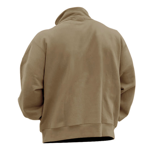 Herren Sweatshirt mit halblangem Reißverschluss und weichem Innenfutter EB