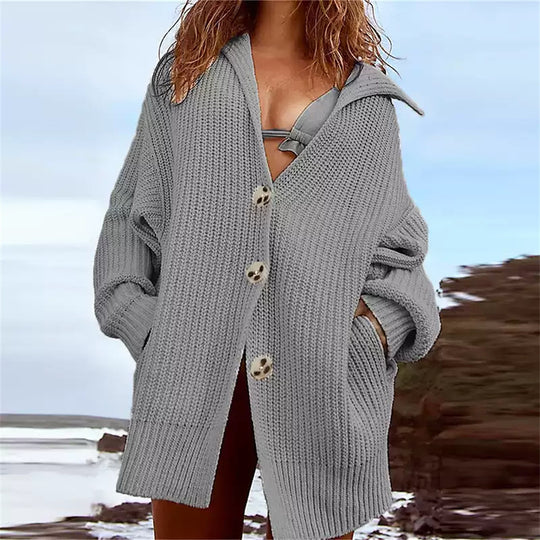 Damen Strickjacke mit eleganter Knopfakzentuierung und lässigem Schnitt EB