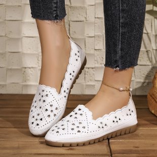 Damen Freizeit-Schuhe mit detaillierter Lochmusterung EB