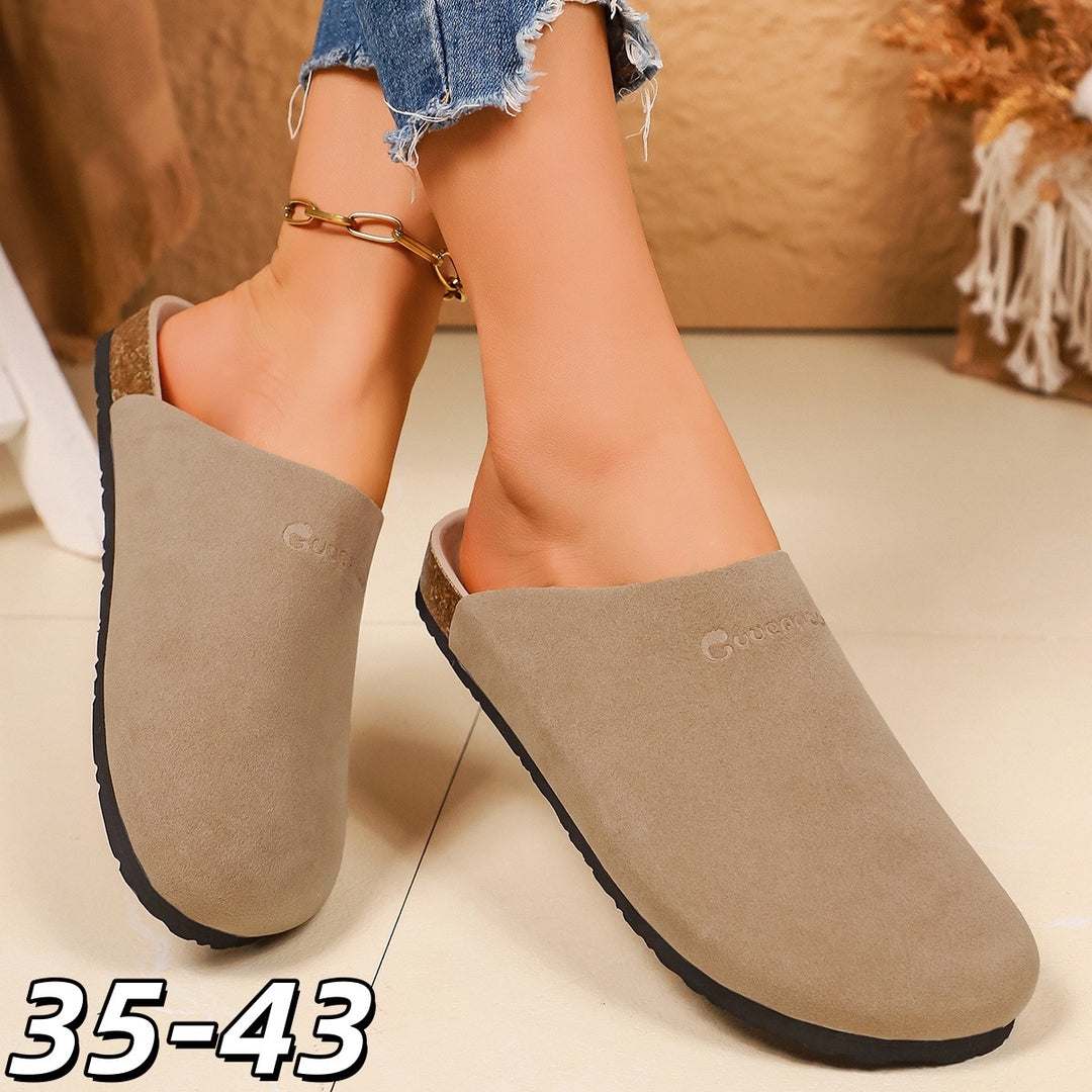 Damen Bequeme Clogs aus weichem Wildleder mit anatomisch geformtem Fußbett EB