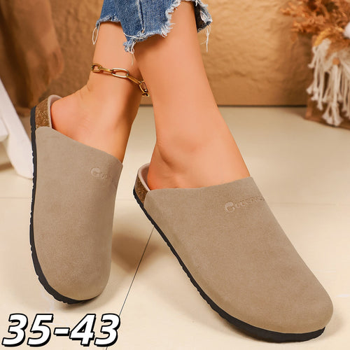 Damen Bequeme Clogs aus weichem Wildleder mit anatomisch geformtem Fußbett EB