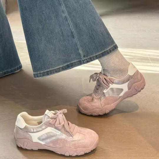Damen modische Sneaker mit atmungsaktivem Obermaterial und bequemer Dämpfung EB