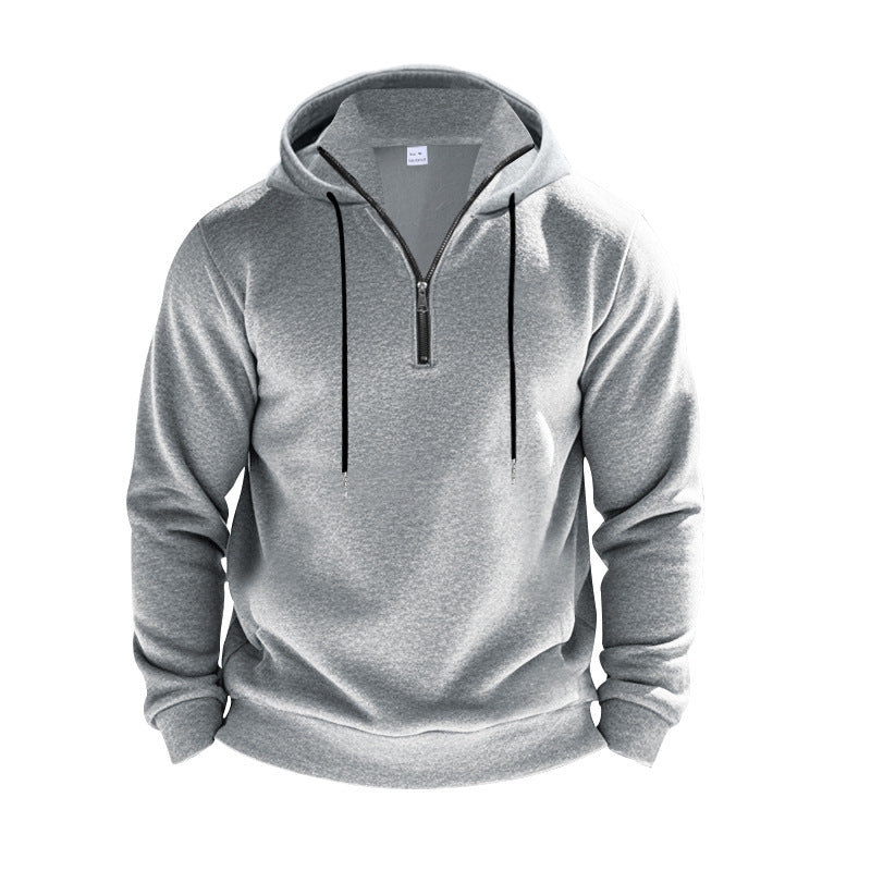 Herren Kapuzenpullover mit modernem Reißverschluss und atmungsaktiver Stoffqualität EB