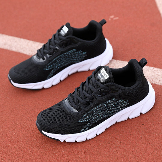 Damen nan atmungsaktive leichte Stricksneaker mit viskoelastischer Komfortsohle EB