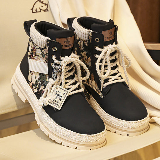Damen modische Wanderstiefel mit robustem Obermaterial und rutschfester Sohle EB