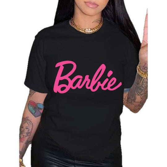 Damen T-Shirt mit großem, verspieltem Grafikdruck EB