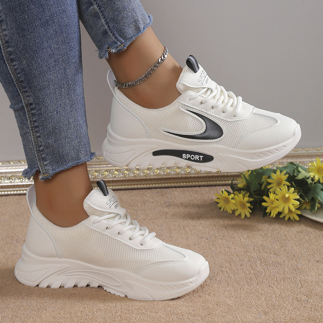 Damen Sportliche Sneakers mit atmungsaktiver Mesh-Oberfläche und stabiler Laufsohle EB