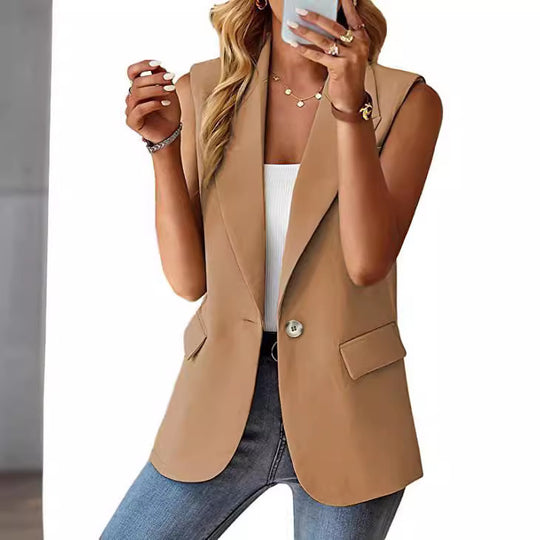 Damen ärmelloses Blazer EB