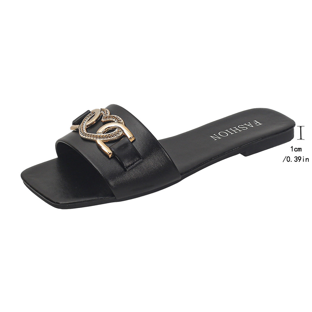 Damen Modische Sandalen mit schickem Schmuck-Detail und bequemem Fußbett EB