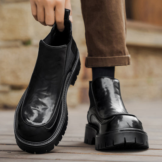 Damen Chelsea Boots mit robustem Profil und elastischen Einsätzen EB